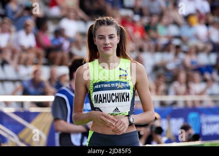 Yaroslava MAHUCHIKH (UKR) lors de la Ligue du diamant Wanda 2022, rencontre de Paris sur 18 juin 2022 au stade de Charlety à Paris, France - photo Ann-Dee Lamour / CDP MEDIA / DPPI Banque D'Images