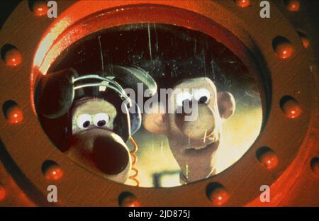 GROMIT, WALLACE, A GRAND DAY OUT, 1989, Banque D'Images