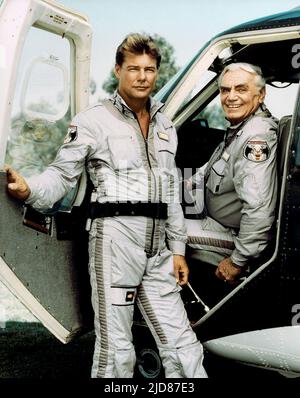 VINCENT, BORGNINE, AIRWOLF, 1984, Banque D'Images