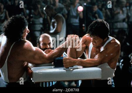 RANEY,STALLONE, AU SOMMET, 1987, Banque D'Images