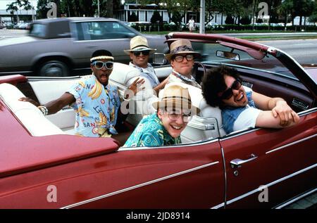 SCOTT,CARRADINE,CASSESE,BUSFIELD,ARMSTRONG, REVENGE OF THE NERDS II: NERDS IN PARADISE, 1987, Banque D'Images