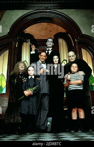 RICCI,JULIA,HUSTON,LLOYD, LA FAMILLE ADDAMS, 1991 Banque D'Images