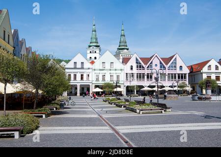 Place principale à Zilina, Slovaquie Banque D'Images