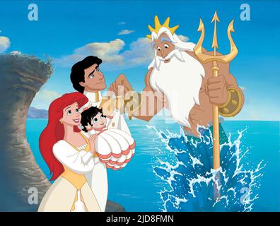 ARIEL,MELODY,ERIC,TRITON, LA PETITE SIRÈNE 2: RETOUR À LA MER, 2000, Banque D'Images