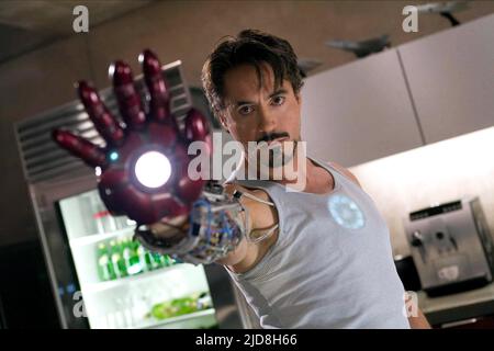 ROBERT DOWNEY JR., IRON MAN, 2008, Banque D'Images