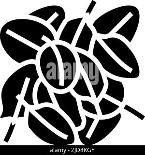 illustration vectorielle d'icône de glyphe de tas d'épinards Illustration de Vecteur