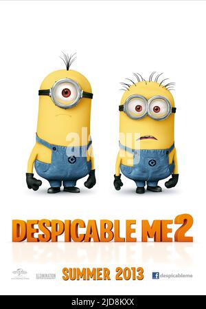 AFFICHE DES MINIONS, DÉTESTABLE MOI 2, 2013, Banque D'Images