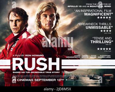 POSTER, RUSH, 2013, Banque D'Images