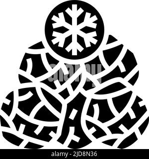 illustration vectorielle d'icône de glyphe d'épinards surgelés Illustration de Vecteur