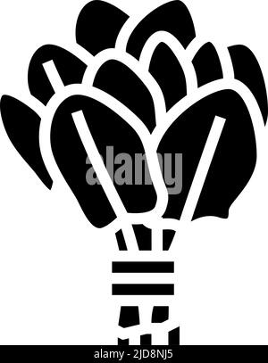 illustration vectorielle d'icône de glyphe d'épinards Illustration de Vecteur