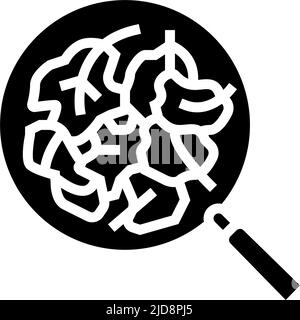 illustration vectorielle d'icône de glyphe d'épinards crus Illustration de Vecteur