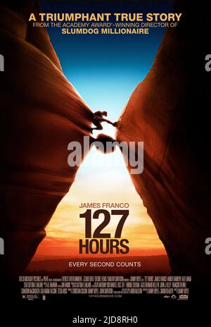 AFFICHE JAMES FRANCO, 127 HEURES, 2010, Banque D'Images