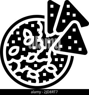 illustration vectorielle d'icône de glyphe d'épinards trempés Illustration de Vecteur