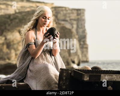 EMILIA CLARKE, JEU DE THRONES, 2011, Banque D'Images