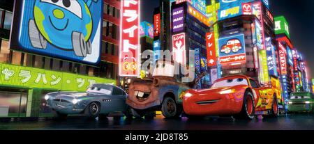 MCMISSILE,MATER,MCQUEEN, VOITURES 2, 2011, Banque D'Images