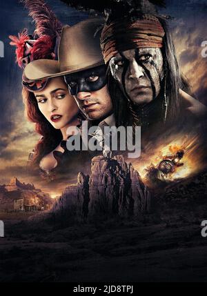 CARTER,HAMMER,DEPP, THE LONE RANGER, 2013, Banque D'Images