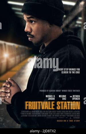 AFFICHE MICHAEL B. JORDAN, STATION FRUITVALE, 2013, Banque D'Images