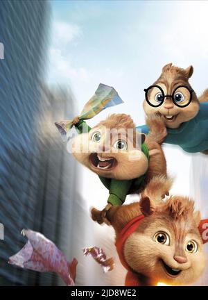 THEODORE,SIMON,ALVIN, ALVIN ET LES CHIPMUNKS : LA PUCE ROUTIÈRE, 2015, Banque D'Images