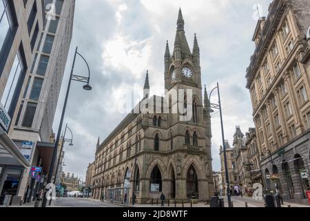 The Wool Exchange, Hustlergate à Bradford, West Yorkshire, Angleterre. Banque D'Images