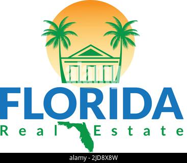 Modèle de logo Florida Illustration de Vecteur