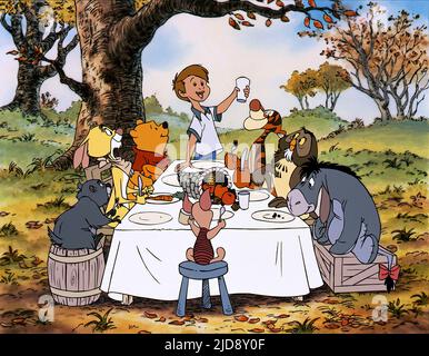 GOPHER,LAPIN,POOH,ROBIN,PORCELET,TIGGER,OWL,EEYORE, A WINNIE L'OURSON THANKSGIVING, 1998, Banque D'Images