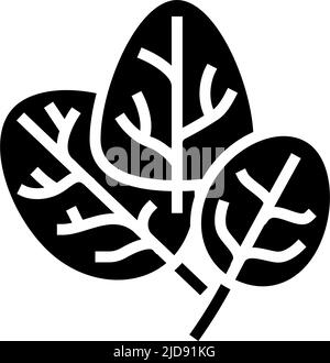 illustration vectorielle d'icône de glyphe de plante d'épinard Illustration de Vecteur