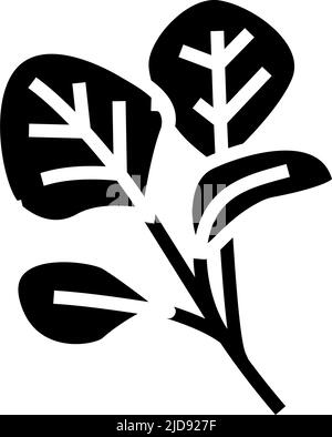 illustration vectorielle d'icône de glyphe d'épinards rouges Illustration de Vecteur