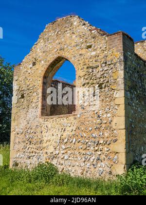 Ruines de l'église St James, marque Bix, Henley-on-Thames, Oxfordshire, Angleterre, ROYAUME-UNI, GB. Banque D'Images