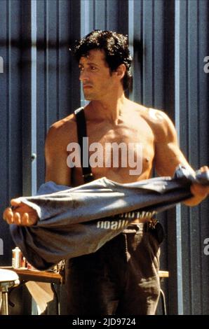 SYLVESTER STALLONE, AU SOMMET, 1987, Banque D'Images