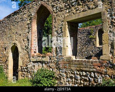 Ruines de l'église St James, marque Bix, Henley-on-Thames, Oxfordshire, Angleterre, ROYAUME-UNI, GB. Banque D'Images