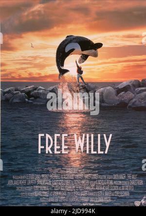 JASON JAMES RICHTER POSTER DE FILM, LIBRE WILLY, 1993, Banque D'Images