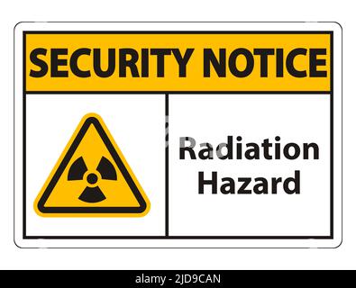 Symbole de danger de rayonnement isoler sur fond blanc, illustration vectorielle Illustration de Vecteur