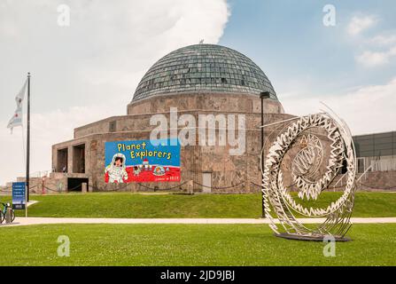 Chicago, Illinois, Etats-Unis - 25 août 2014 : le planétarium Adler, est un musée public dédié à l'étude de l'astronomie et de l'astrophysique, situé à l' Banque D'Images