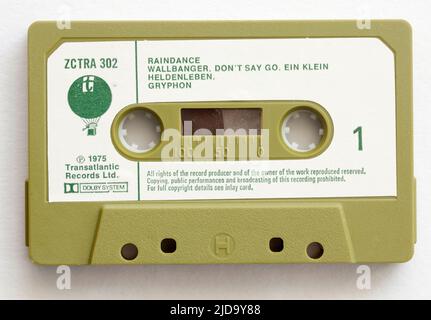 1970s cassette de musique Gryphon Banque D'Images