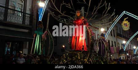 Festival à Sanjoaninas Angra prendre un souffle profond et aller danser, qui a commencé sur 17 juin 2022 Banque D'Images