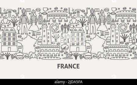 France Banner concept Illustration de Vecteur