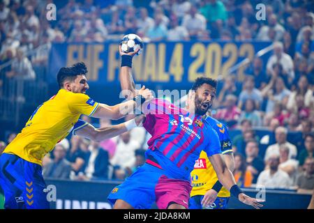Cologne, Allemagne. 19th juin 2022. Timohey n'guessan lors du match de handball de la Ligue des champions de l'EHF entre Barca et Lomza vive Kielce sur 19 juin 2022 à Cologne, en Allemagne. (Photo par Andrachiewicz/PressFocus/SIPA USA) France OUT, Pologne OUTFrance OUT, Pologne OUT crédit: SIPA USA/Alay Live News Banque D'Images
