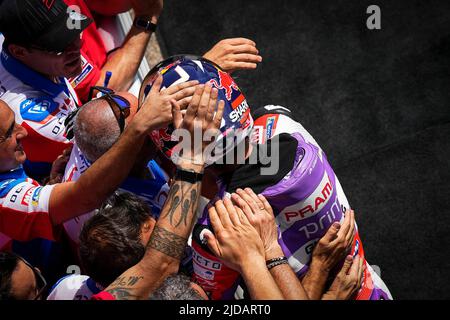 Hohenstein Ernstthal, Allemagne. 19th juin 2022. Courses de MotoGP Liqui Moly Motorrad Grand Prix Deutschland au circuit Sachsenring. 19 juin 2022 en photo: Johann Zarco Carreras del Gran Premio Liqui Moly Motorrad de MotoGP de Alemania en el Circuito de Sachsenring, 19 de Junio de 2022 POOL/ MotoGP.com/Cordon presse les images seront à usage éditorial exclusif. Crédit obligatoire: © motogp.com crédit: CORMON PRESSE/Alay Live News Banque D'Images