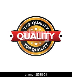 Tampon vectoriel doré de qualité isolé sur fond blanc. Illustration vectorielle EPS.8 EPS.10 Illustration de Vecteur