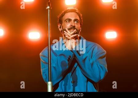 Milan, Italie, 19 juin 2022. Marco Mengoni en concert au stade Giuseppe Meazza à San Siro à Milan, Italie crédit: Mairo Cinquetti/Alay Live News Banque D'Images