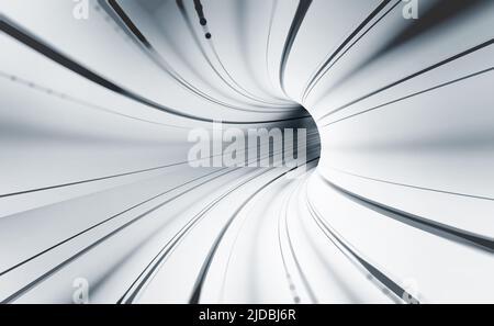 Tunnel d'énergie abstrait dans l'hyperespace. Les trous de moût traversent le temps. Déformation de l'espace et du temps, science-fiction. Trou noir, flux de données vortex Banque D'Images