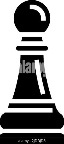 figure d'échecs pion illustration du vecteur d'icône de glyphe Illustration de Vecteur