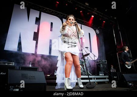 Copenhague, Danemark. 18th, juin 2022. Le groupe suédois de hard rock nerved donne un concert en direct lors du festival danois de Heavy Metal Copenhague 2022. (Crédit photo: Gonzales photo - Christian Hjorth) Banque D'Images