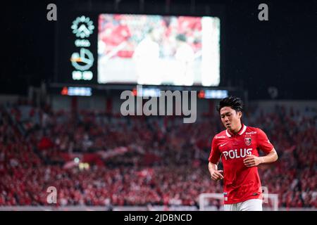 Saitama, Japon. 18th juin 2022. Ken Iwao (Reds) football : 2022 J1 match de ligue entre les diamants rouges Urawa 3-0 Nagoya Grampus au stade Saitama 2002 à Saitama, Japon . Credit: AFLO SPORT/Alay Live News Banque D'Images