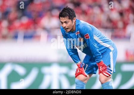 Saitama, Japon. 18th juin 2022. Yohei Takeda (Grampus) football : 2022 J1 match de ligue entre les diamants rouges Urawa 3-0 Nagoya Grampus au stade Saitama 2002 à Saitama, Japon . Credit: AFLO SPORT/Alay Live News Banque D'Images