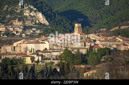 France, Vaucluse Sablet, village des Côtes-du-Rhône-villages vignoble Banque D'Images