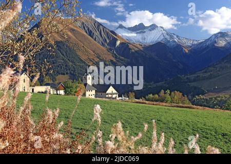 France, Savoie Saint-Sorlin-d'Arves, hameau face aux aiguilles d'Arves Banque D'Images