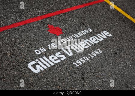 Montréal, Canada. 19th juin 2022. Gilles Villeneuve hommage sur la piste, Grand Prix du Canada F1 au circuit Gilles-Villeneuve on 19 juin 2022 à Montréal, Canada. (Photo par HIGH TWO) Credit: dpa/Alay Live News Banque D'Images