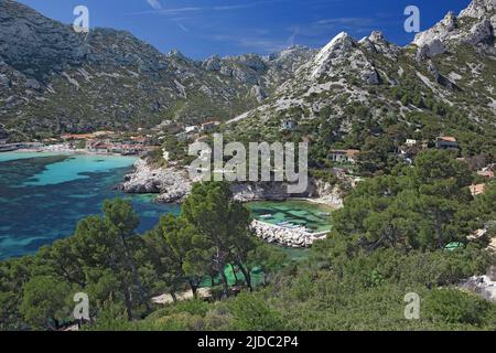 France, Bouches-du-Rhône, Marseille, Calanque de Sormiou, Parc National des Calanques Banque D'Images