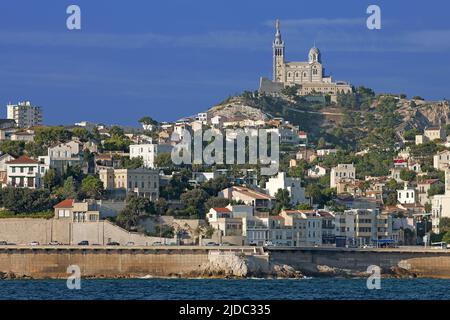 France, Bouches-du-Rhône Marseille, notre-Dame-de-la-Garde, quartier Endoume Banque D'Images